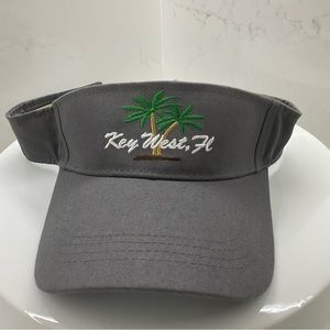 Key West, Fl gray strapback visor by Life in Paradise